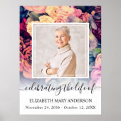 In Love Memory Moody Floral Pattern Foto Poster (Vorne)