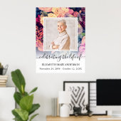 In Love Memory Moody Floral Pattern Foto Poster (Heimbüro)