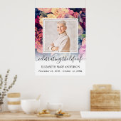 In Love Memory Moody Floral Pattern Foto Poster (Küche)