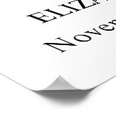 In Love Memory Moody Floral Pattern Foto Poster (Ecke)