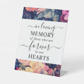 In Love Memory Moody Floral Pattern Sockelschild (Vorderseite)