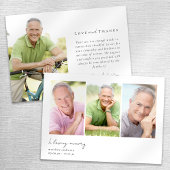 In Love Memory Multiple Foto Beileid Beerdigung Dankeskarte