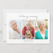 In Love Memory Multiple Foto Beileid Dankeskarte (Vorderseite)