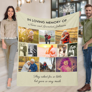 In Love Memory Natural Foto Collage Fleecedecke