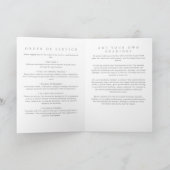 In Love Memory Obituary Minimalistisch Beerdigung Programm (Innenseite)