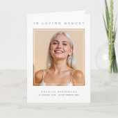 In Love Memory Obituary Minimalistisch Beerdigung Programm (Vorderseite)