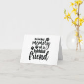 In Love Memory of a Faithful Friend BLANK Card Karte (Gelbe Blume)