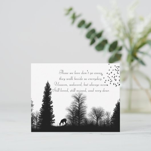 In Love Memory of a Loved One Grußkarte Einladung (Stehend Vorderseite)