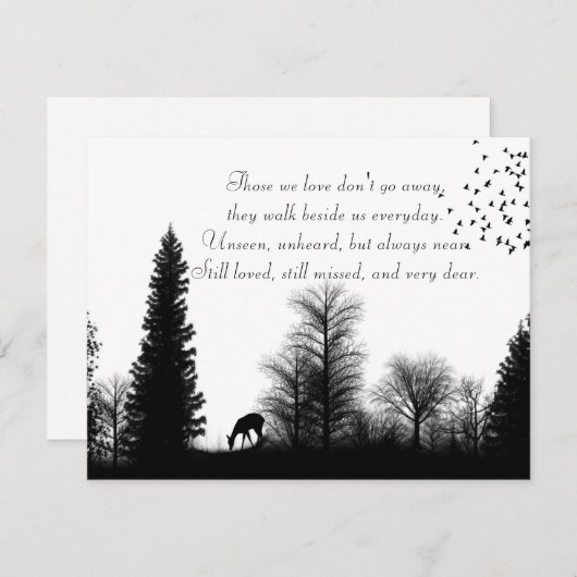 In Love Memory of a Loved One Grußkarte Einladung (Vorne/Hinten)