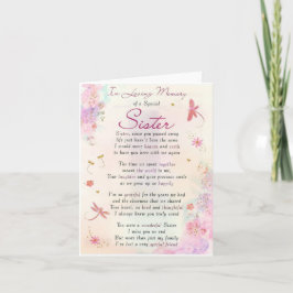 In Love Memory of a Special Sister Sympathy Card Karte