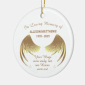 In Love Memory of Foto Wings Memorial Keramik Ornament (Links)
