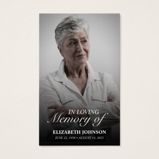 In Love Memory of Funeral Memorial Card Foto (Vorderseite)