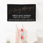 In Love Memory of Gold Handwriting on Black Banner (Insitu)