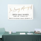 In Love Memory of Gold Handwriting Typografie Banner (Messeveranstaltung)