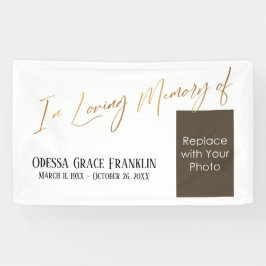 In Love Memory of Gold on White mit Foto Space Banner