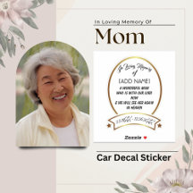 In Love Memory of Mama [ADD NAME] Car Sticker