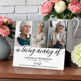 In Love Memory of Memorial Foto Collage Fotoplatte