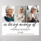 In Love Memory of Memorial Service Foto Poster (Vorne)