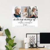 In Love Memory of Memorial Service Foto Poster (Heimbüro)