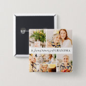 In Love Memory of Oma Moderne Fotosammlung Button (Vorne & Hinten)