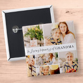 In Love Memory of Oma Moderne Fotosammlung Button