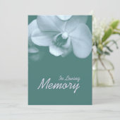 In Love Memory Orchid 5 Beerdigung Ankündigung (Stehend Vorderseite)
