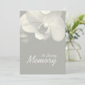 In Love Memory Orchid 9 Beerdigung Ankündigung (Stehend Vorderseite)