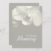 In Love Memory Orchid 9 Beerdigung Ankündigung (Vorne/Hinten)
