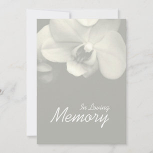 In Love Memory Orchid 9 Beerdigung Ankündigung