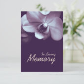 In Love Memory Orchid DP Beerdigung Ankündigung (Stehend Vorderseite)