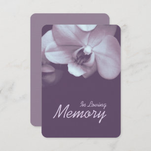 In Love Memory Orchid P Beerdigung Memorial Servic Einladung