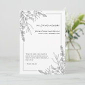 In Love Memory Order of Service Beerdigung Program Einladung (Stehend Vorderseite)