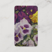 In Love Memory Pansy Blume Sympathy Card Visitenkarte (Vorderseite)