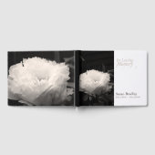 In Love Memory Peony Funeral White Guest Book Gästebuch (Voll)