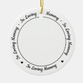 In Love Memory Personalisiert 2 Foto Pet Memorial Keramik Ornament (Vorne)