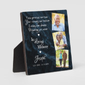 In Love Memory Personalisiert 3 Picture Memorial Fotoplatte (Vorderseite)