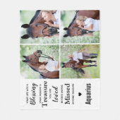 In Love Memory Personalisiert 4 Picture Memorial Fleecedecke (Vorderseite)