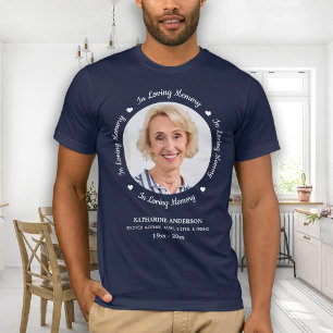 In Love Memory Personalisiert Beerdigung Foto T-Sh T-Shirt