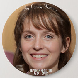 In Love Memory Personalisiert Foto Beerdigung Button