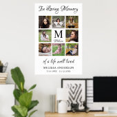 In Love Memory Personalisiert Foto Beerdigung Poster (Heimbüro)