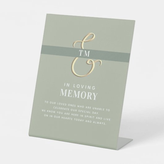In Love Memory Personalisiert Wedding Pedestal Sig Sockelschild (Vorderseite)