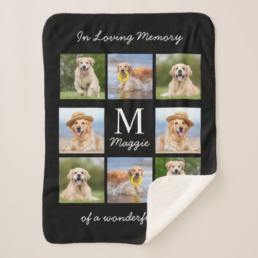 In Love Memory Personalisierte Fotos Pet Memorial Sherpadecke (Vorderseite)