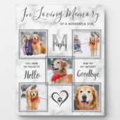 In Love Memory Pet Hund Memorial 5 FotoCollage Fotoplatte (Vorderseite)