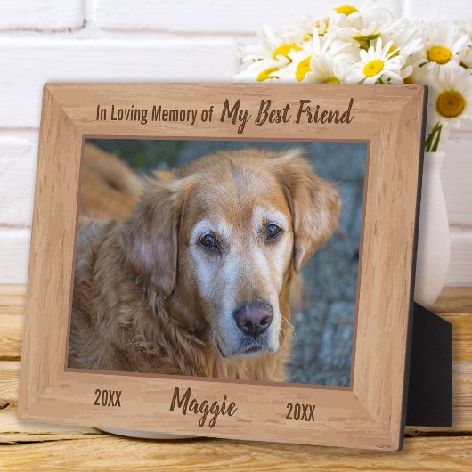 In Love Memory - Pet Hund Memorial Beileid-Foto Fotoplatte