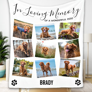 In Love Memory Pet Hund Memorial Foto Collage Fleecedecke