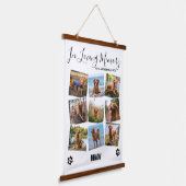 In Love Memory Pet Hund Memorial Foto Collage Wandteppich Mit Holzrahmen (Gewinkelt)