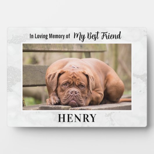 In Love Memory - Pet Loss Beileid Hund Memorial Fotoplatte (Vorderseite)