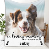 In Love Memory - Pet Loss Keepake - Hundeschema Fleecedecke