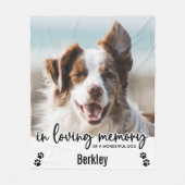 In Love Memory - Pet Loss Keepake - Hundeschema Fleecedecke (Vorderseite)