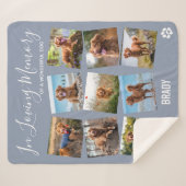In Love Memory Pet Memorial Foto Collage Sherpadecke (Vorderseite (Horizontal))